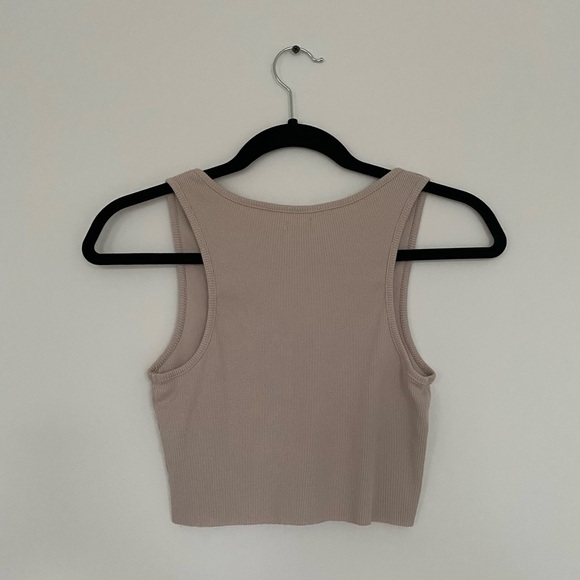 2/$20❤️ | Garage Taupe Ribbed Crop Top - Picture 2 of 4